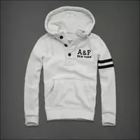 hommes chaqueta hoodie abercrombie & fitch 2013 classic x-8007 blanc casse